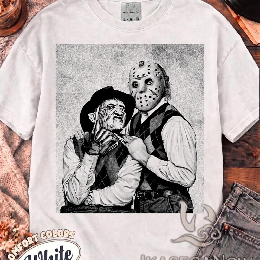 Freddy And Jason Step Brothers T Shirt Horror Movie Shirt